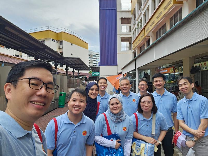 Group photo featuring volunteers for the WP&rsquo;s Tampines team